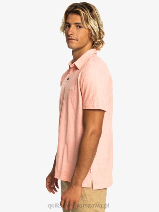 mężczyźni Quiksilver Koszulka polo z krótkim rękawem Sunset Cruise 4DBV480 świeży łosoś