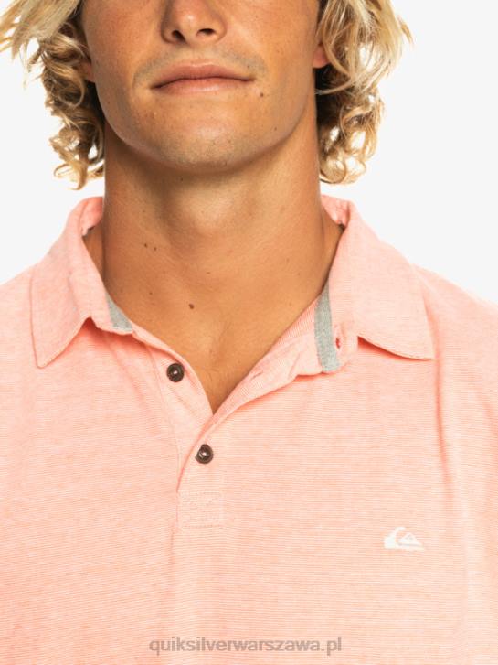 mężczyźni Quiksilver Koszulka polo z krótkim rękawem Sunset Cruise 4DBV480 świeży łosoś