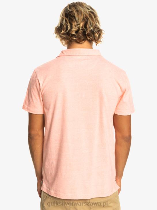 mężczyźni Quiksilver Koszulka polo z krótkim rękawem Sunset Cruise 4DBV480 świeży łosoś