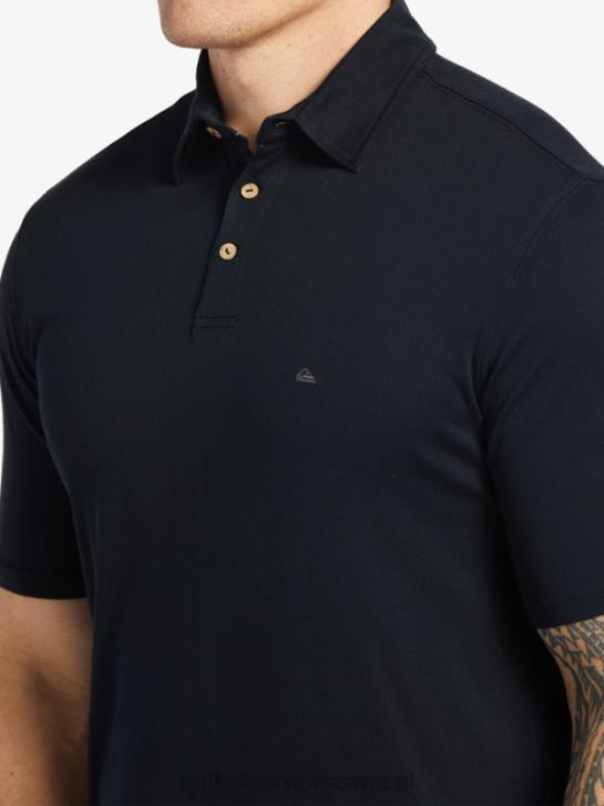 mężczyźni Quiksilver Koszulka polo z krótkim rękawem Waterman Waterpolo 4DBV245 czarny