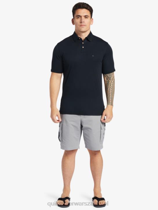 mężczyźni Quiksilver Koszulka polo z krótkim rękawem Waterman Waterpolo 4DBV245 czarny