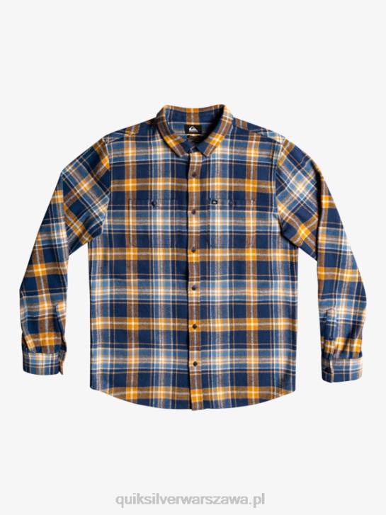 mężczyźni Quiksilver Nieustraszona flanelowa koszula z długim rękawem odkrywcy 4DBV1770 insygnia niebieski nieustraszony