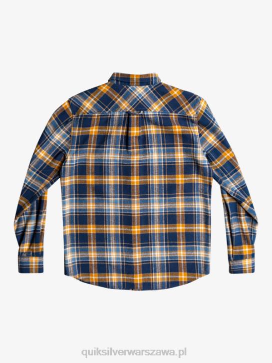 mężczyźni Quiksilver Nieustraszona flanelowa koszula z długim rękawem odkrywcy 4DBV1770 insygnia niebieski nieustraszony