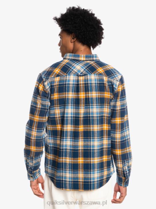 mężczyźni Quiksilver Nieustraszona flanelowa koszula z długim rękawem odkrywcy 4DBV1770 insygnia niebieski nieustraszony
