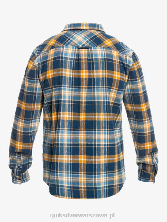 mężczyźni Quiksilver Nieustraszona flanelowa koszula z długim rękawem odkrywcy 4DBV1770 insygnia niebieski nieustraszony