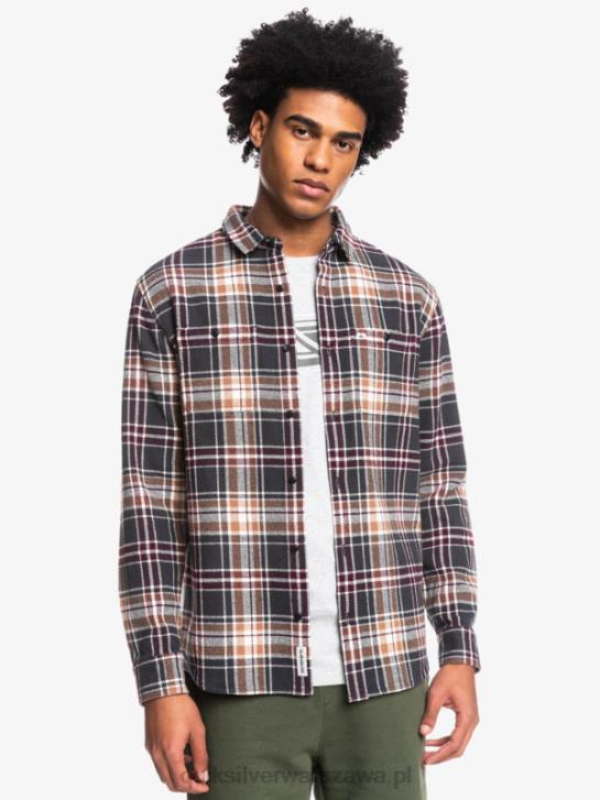 mężczyźni Quiksilver Nieustraszona flanelowa koszula z długim rękawem odkrywcy 4DBV1771 widmo nieustraszone