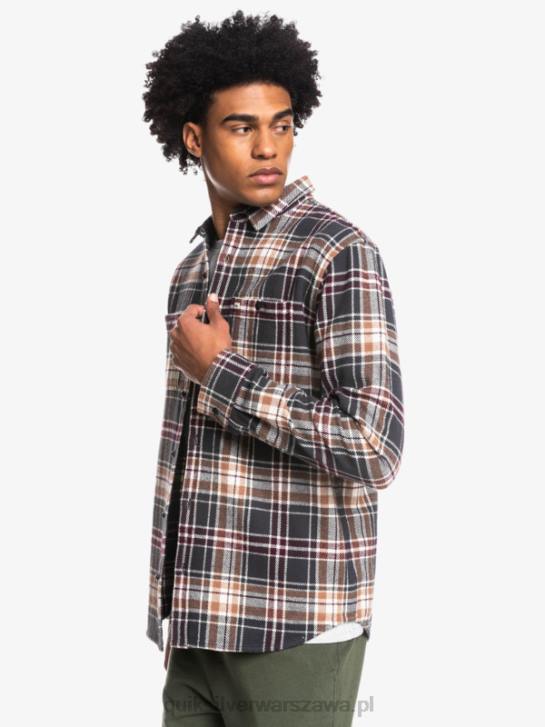 mężczyźni Quiksilver Nieustraszona flanelowa koszula z długim rękawem odkrywcy 4DBV1771 widmo nieustraszone