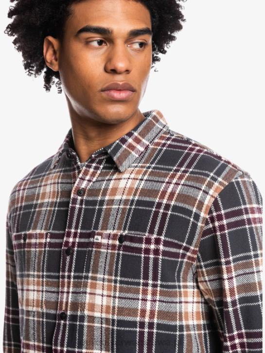 mężczyźni Quiksilver Nieustraszona flanelowa koszula z długim rękawem odkrywcy 4DBV1771 widmo nieustraszone