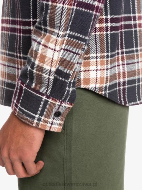 mężczyźni Quiksilver Nieustraszona flanelowa koszula z długim rękawem odkrywcy 4DBV1771 widmo nieustraszone