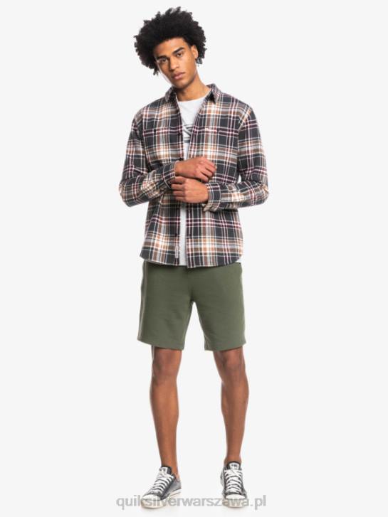 mężczyźni Quiksilver Nieustraszona flanelowa koszula z długim rękawem odkrywcy 4DBV1771 widmo nieustraszone