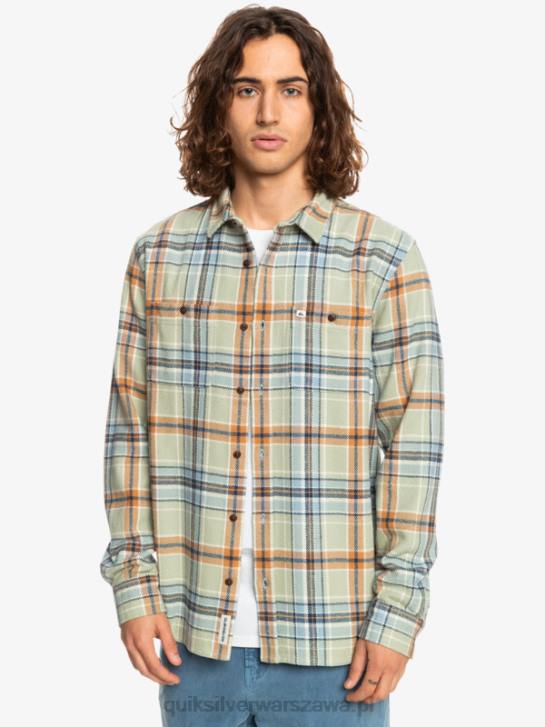mężczyźni Quiksilver Nieustraszona flanelowa koszula z długim rękawem odkrywcy 4DBV1772 mędrzec pustynny nieustraszony