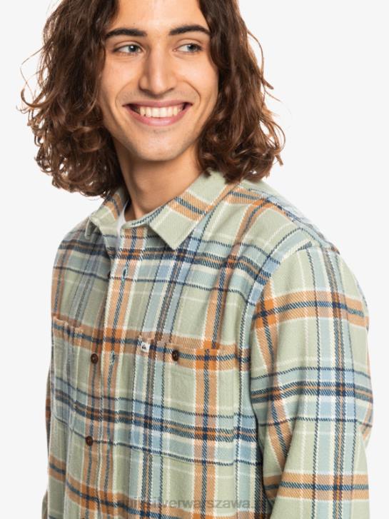 mężczyźni Quiksilver Nieustraszona flanelowa koszula z długim rękawem odkrywcy 4DBV1772 mędrzec pustynny nieustraszony