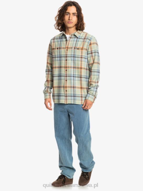 mężczyźni Quiksilver Nieustraszona flanelowa koszula z długim rękawem odkrywcy 4DBV1772 mędrzec pustynny nieustraszony