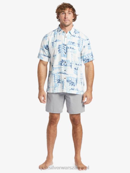 mężczyźni Quiksilver Waterman Canoes Reef techniczna koszulka z krótkim rękawem 4DBV399 zmierzch niebieski kajaki rafa w
