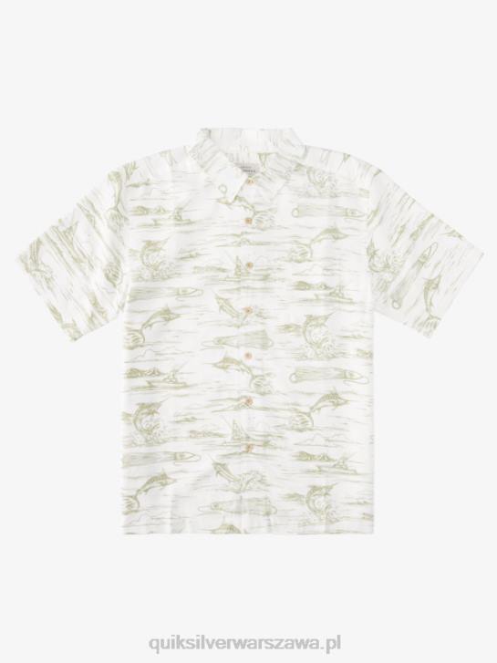mężczyźni Quiksilver Waterman Marlin Jig koszula hawajska 4DBV899 herbatnik marlinowy