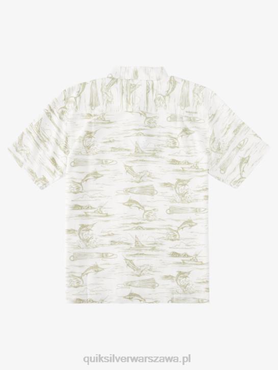 mężczyźni Quiksilver Waterman Marlin Jig koszula hawajska 4DBV899 herbatnik marlinowy