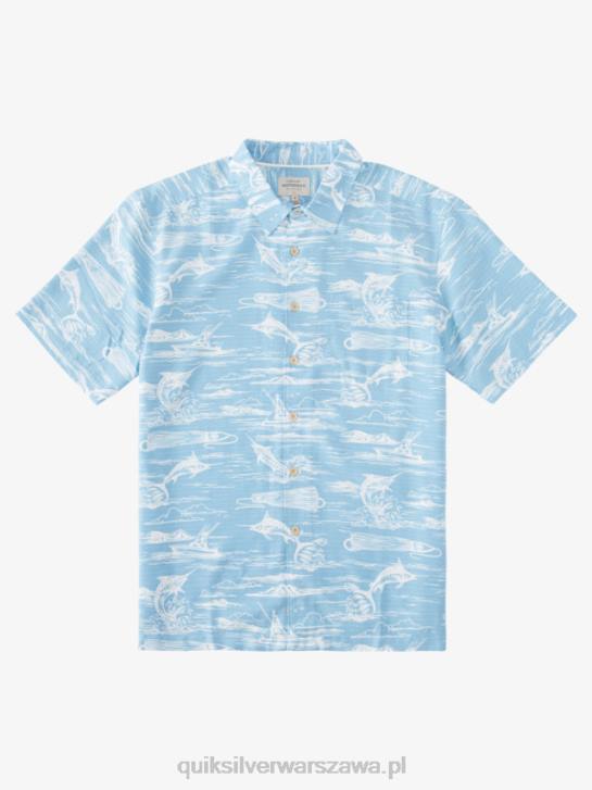 mężczyźni Quiksilver Waterman Marlin Jig koszula hawajska 4DBV900 dusk blue marlin jig