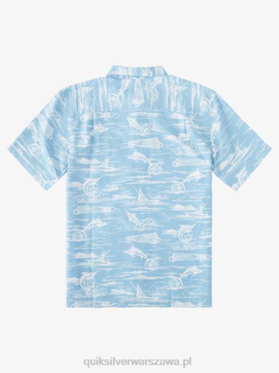 mężczyźni Quiksilver Waterman Marlin Jig koszula hawajska 4DBV900 dusk blue marlin jig