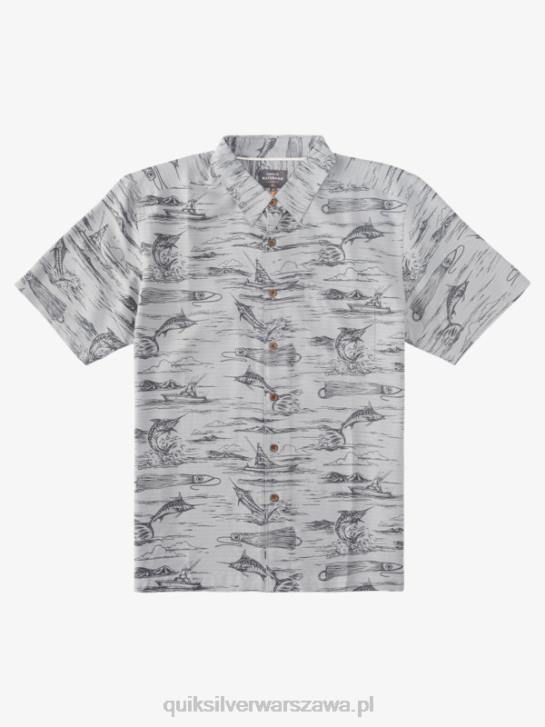 mężczyźni Quiksilver Waterman Marlin Jig koszula hawajska 4DBV901 czarny marlin jig