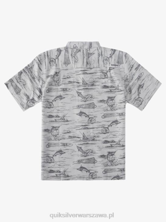 mężczyźni Quiksilver Waterman Marlin Jig koszula hawajska 4DBV901 czarny marlin jig