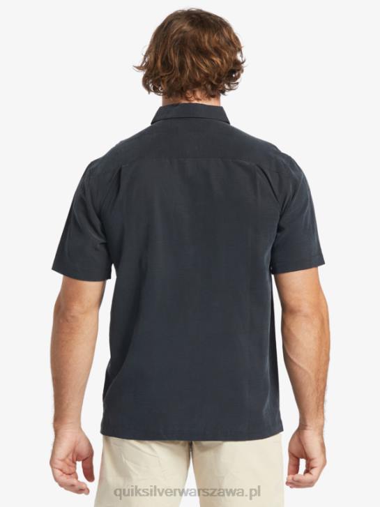mężczyźni Quiksilver Waterman Tahiti Palms Premium przeciwzmarszczkowa koszula 4DBV868 czarny