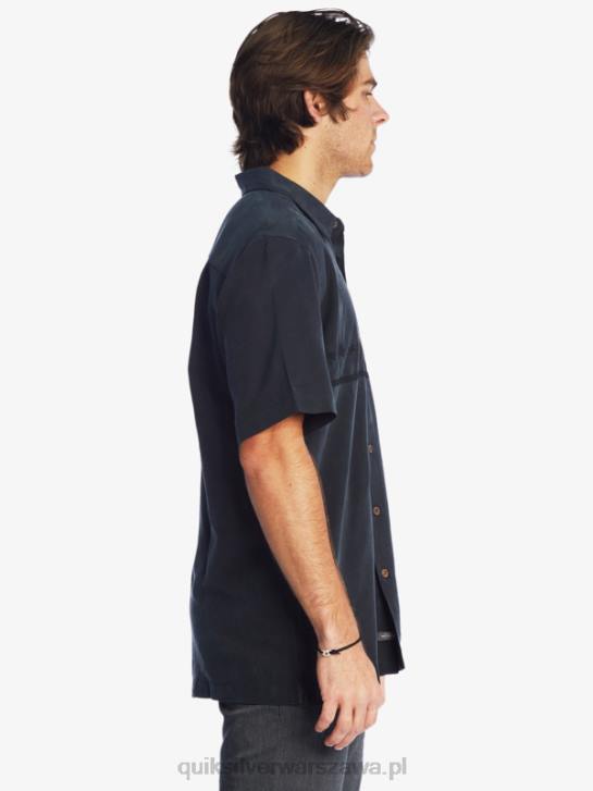 mężczyźni Quiksilver Waterman Tahiti Palms Premium przeciwzmarszczkowa koszula 4DBV868 czarny