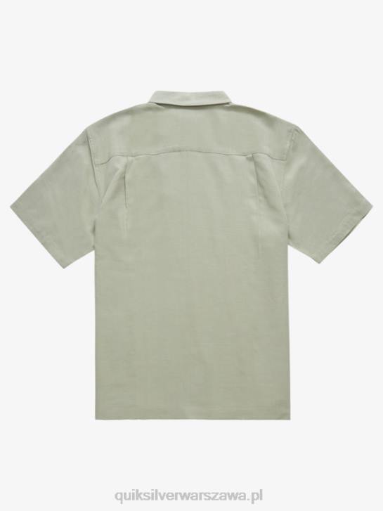mężczyźni Quiksilver Waterman Tahiti Palms Premium przeciwzmarszczkowa koszula 4DBV871 herbata
