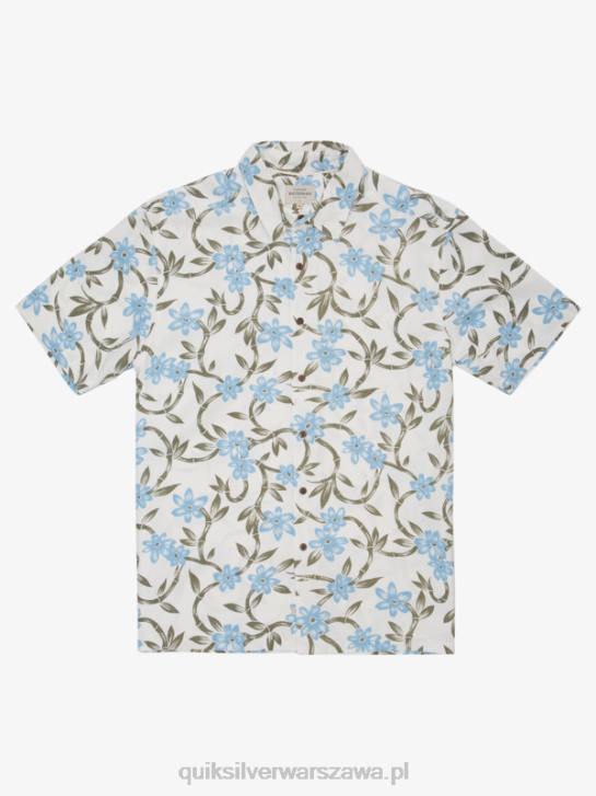 mężczyźni Quiksilver Waterman Twisted Flow koszula z krótkim rękawem 4DBV1351 ciemnoniebieski skręcony przepływ