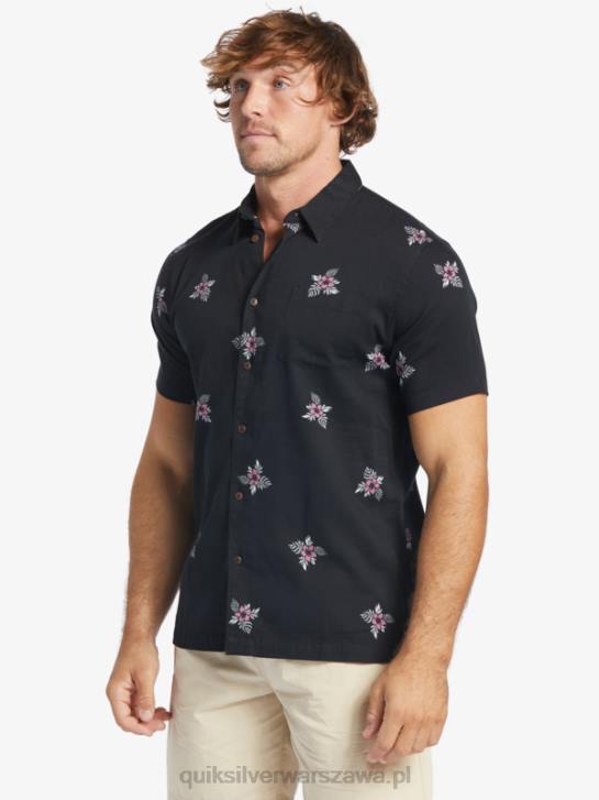 mężczyźni Quiksilver Waterman mała koszulka na pedały z krótkim rękawem 4DBV424 czarne małe pedały