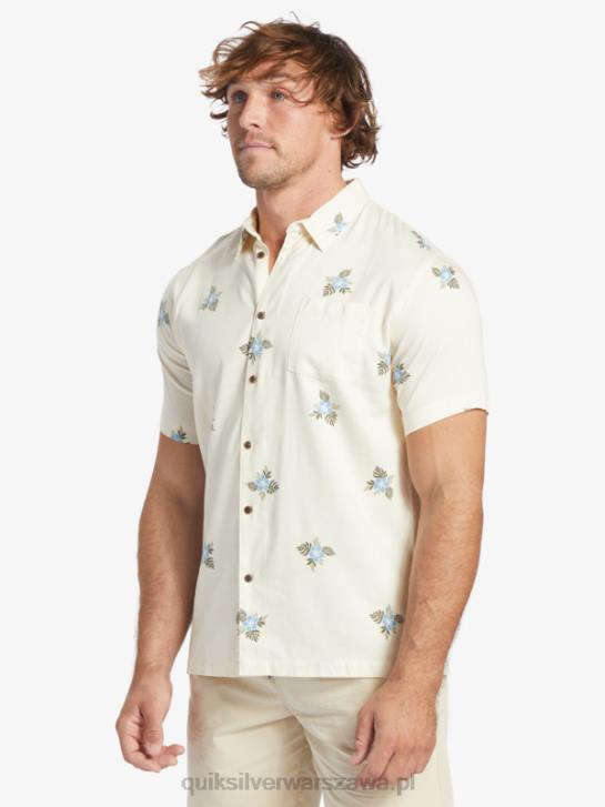 mężczyźni Quiksilver Waterman mała koszulka na pedały z krótkim rękawem 4DBV425 antyczne białe małe pedały