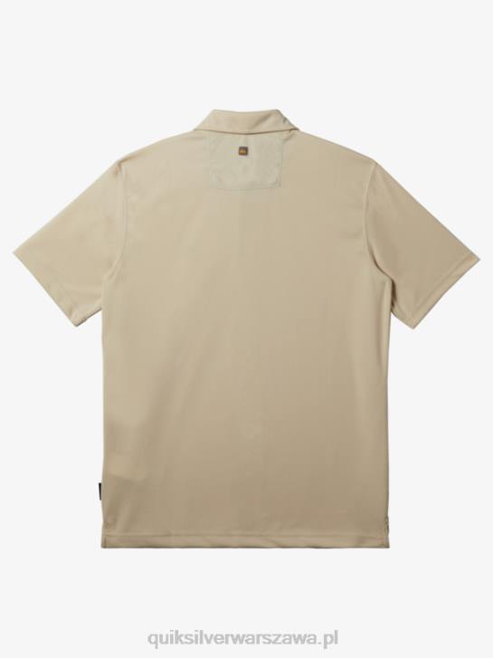 mężczyźni Quiksilver Wodna koszulka polo z krótkim rękawem Waterman 4DBV95 brązowy ryż