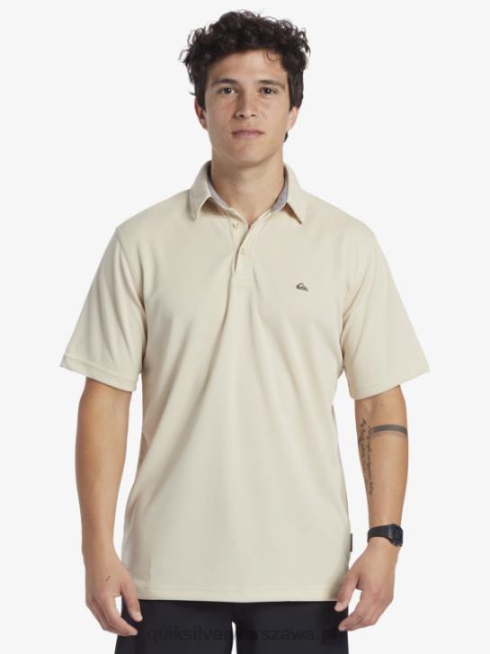 mężczyźni Quiksilver Wodna koszulka polo z krótkim rękawem Waterman 4DBV95 brązowy ryż