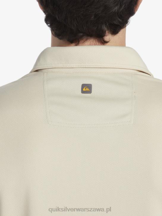 mężczyźni Quiksilver Wodna koszulka polo z krótkim rękawem Waterman 4DBV95 brązowy ryż