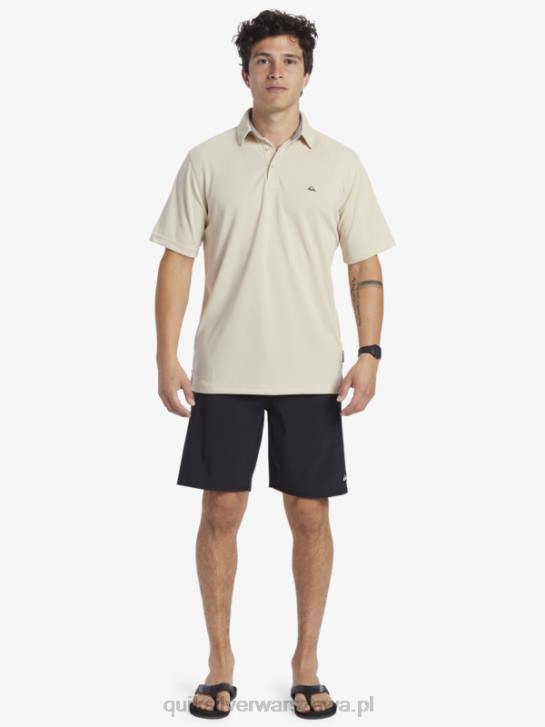 mężczyźni Quiksilver Wodna koszulka polo z krótkim rękawem Waterman 4DBV95 brązowy ryż