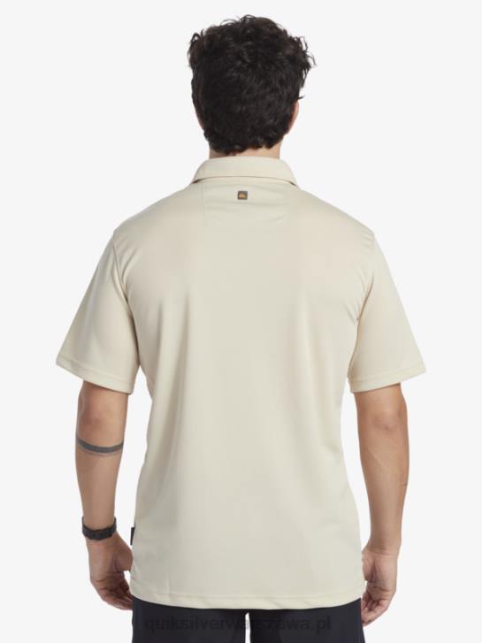mężczyźni Quiksilver Wodna koszulka polo z krótkim rękawem Waterman 4DBV95 brązowy ryż