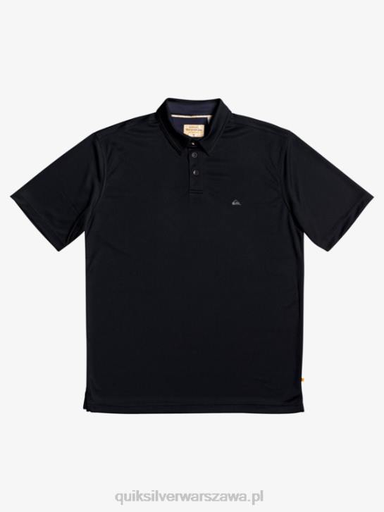 mężczyźni Quiksilver Wodna koszulka polo z krótkim rękawem Waterman 4DBV98 czarny