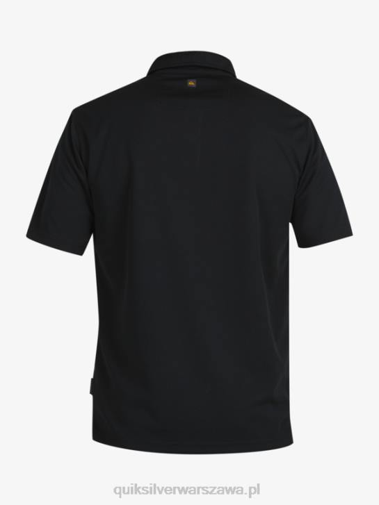 mężczyźni Quiksilver Wodna koszulka polo z krótkim rękawem Waterman 4DBV98 czarny
