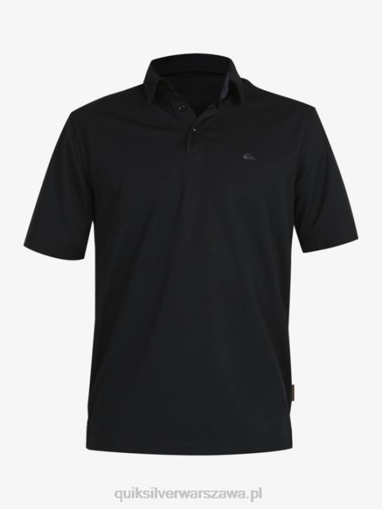 mężczyźni Quiksilver Wodna koszulka polo z krótkim rękawem Waterman 4DBV98 czarny