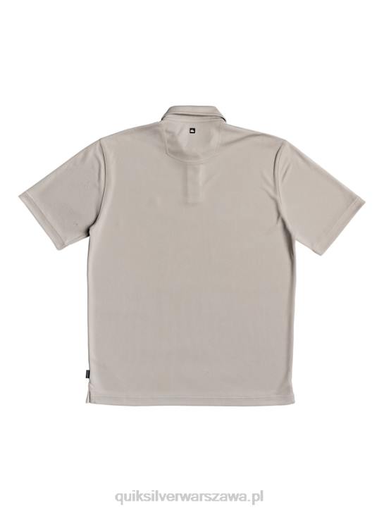 mężczyźni Quiksilver Wodna koszulka polo z krótkim rękawem Waterman 4DBV99 krzemień szary