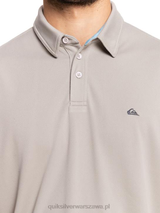 mężczyźni Quiksilver Wodna koszulka polo z krótkim rękawem Waterman 4DBV99 krzemień szary