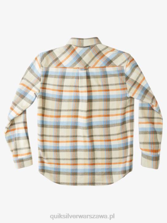 mężczyźni Quiksilver Zestawy Waterman Thunder Flanelowa koszula z długimi rękawami 4DBV1350 antyczne białe grzmoty