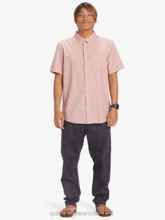 mężczyźni Quiksilver bluzka z krótkim rękawkiem winfall 4DBV379 czerwona ochra