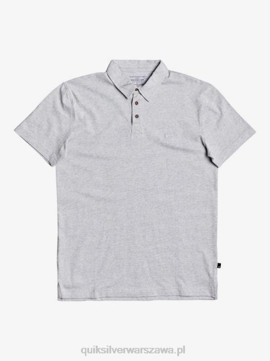mężczyźni Quiksilver codzienna koszulka polo z krótkim rękawem Sun Cruise 4DBV1552 jasnoszary wrzos