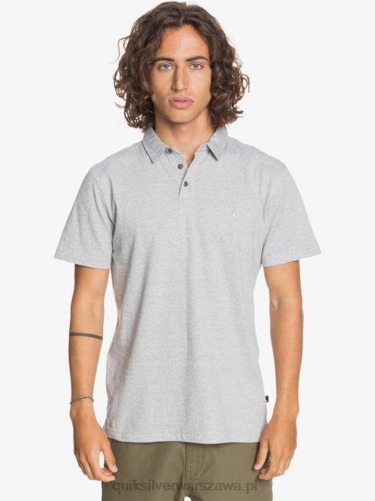 mężczyźni Quiksilver codzienna koszulka polo z krótkim rękawem Sun Cruise 4DBV1552 jasnoszary wrzos