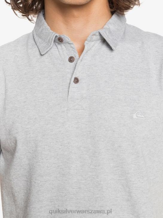 mężczyźni Quiksilver codzienna koszulka polo z krótkim rękawem Sun Cruise 4DBV1552 jasnoszary wrzos