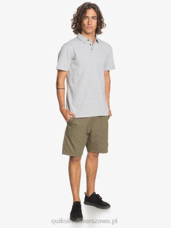 mężczyźni Quiksilver codzienna koszulka polo z krótkim rękawem Sun Cruise 4DBV1552 jasnoszary wrzos