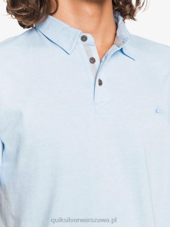 mężczyźni Quiksilver codzienna koszulka polo z krótkim rękawem Sun Cruise 4DBV1553 zwiewny niebieski