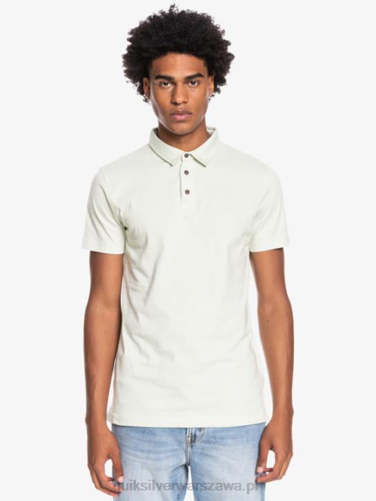 mężczyźni Quiksilver codzienna koszulka polo z krótkim rękawem Sun Cruise 4DBV1554 seledyn