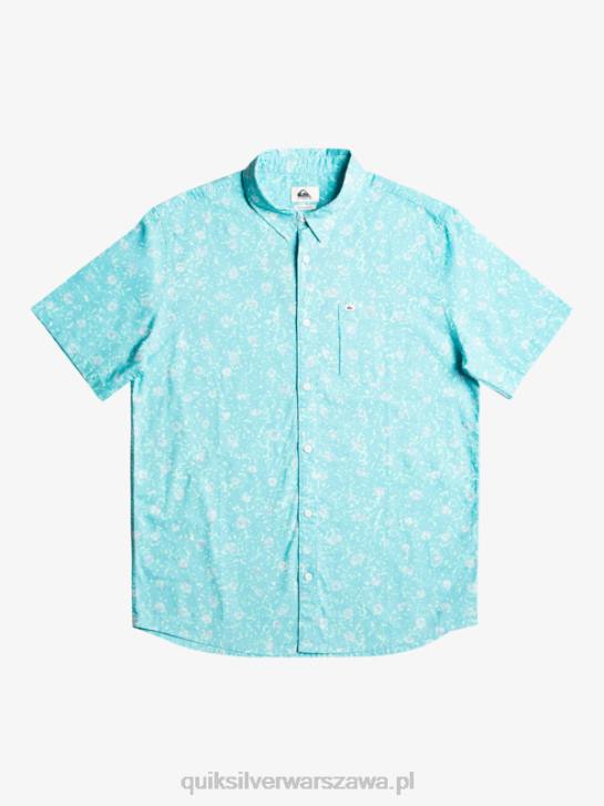 mężczyźni Quiksilver delikatna koszula z krótkim rękawem 4DBV1230 błękitny łagodny meszek