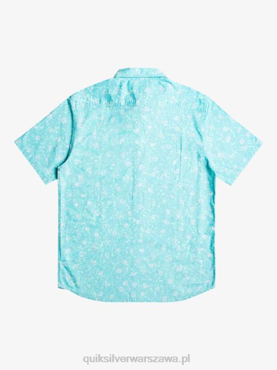 mężczyźni Quiksilver delikatna koszula z krótkim rękawem 4DBV1230 błękitny łagodny meszek